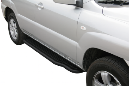Side Bars | geschikt voor Kia | Sportage 08-10 5d suv. | RVS zwart Pedana