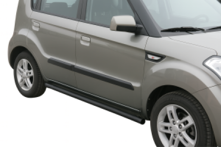 Side Bars | Kia | Soul 09-12 5d hat. / Soul 12-13 5d hat. | RVS zwart Design Side Protection