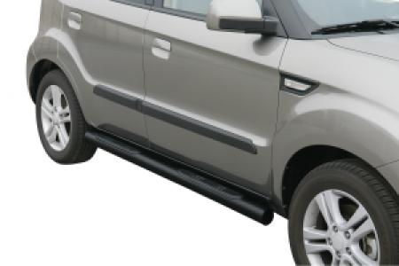Side Bars | Kia | Soul 09-12 5d hat. / Soul 12-13 5d hat. | RVS zwart Grand Pedana