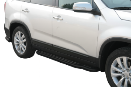 Side Bars | geschikt voor Kia | Sorento 09-12 5d suv. | RVS zwart Pedana