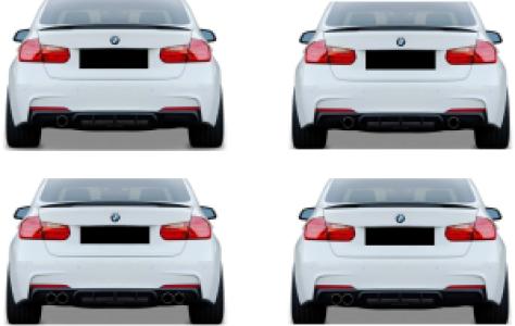 Diffuser | geschikt voor BMW 3-serie sedan / touring F30 F31 | voor M Pakket MP | ABS Kunststof 316-320