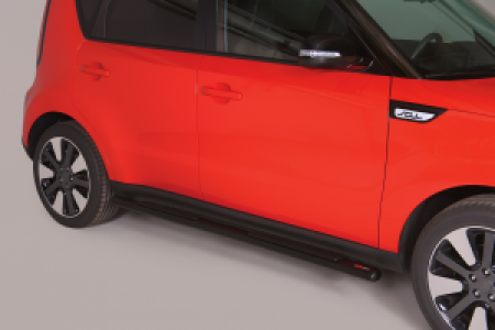 Side Bars | geschikt voor Kia | Soul 14- 5d hat. | RVS zwart Design Side Protection