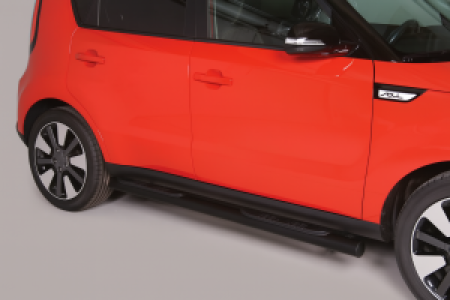 Side Bars | geschikt voor Kia | Soul 14- 5d hat. | RVS zwart Grand Pedana