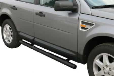 Side Bars | Land Rover | Freelander 07-12 5d suv. / Freelander 12-14 5d suv. | RVS zwart Grand Pedana