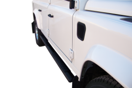 Side Bars | Land Rover | Defender 90 02-07 3d suv. / Defender 90 07-11 3d suv. / Defender 90 11-16 3d suv. / Defender 90 96-02 3d suv. | zwart Design Side Protection RVS