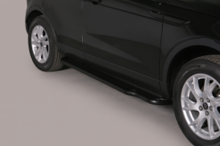 Side Bars | Land Rover | Range Rover Evoque 11-13 5d suv. / Range Rover Evoque 13- 5d suv. | RVS zwart Pedana Pure & Prestige uitvoering | Pre-facelift