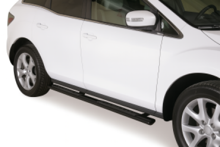 Side Bars | geschikt voor Mazda | CX-7 09-12 5d suv. | RVS zwart Design Side Protection