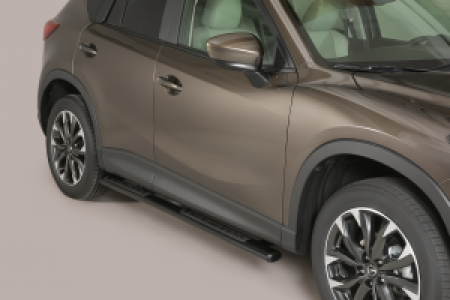 Side Bars | geschikt voor Mazda | CX-5 15-17 5d suv. | RVS zwart Design Side Protection
