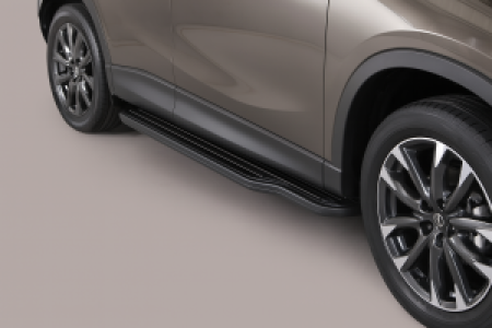Side Bars | geschikt voor Mitsubishi | Pajero Sport 02-08 5d suv. | TDI versie | zwart Pedana RVS