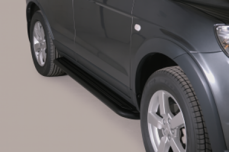Side Bars | geschikt voor Mitsubishi | L200 12-15 4d pic. | D.C. | zwart Pedana RVS