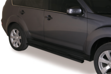 Side Bars | geschikt voor Mitsubishi | Outlander 10-13 5d suv. | zwart Design Side Protection RVS