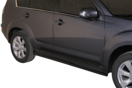 Side Bars | geschikt voor Mitsubishi | Outlander 10-13 5d suv. | zwart Side Protections RVS