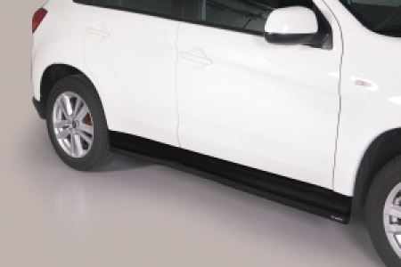 Side Bars | Mitsubishi | ASX 10-12 5d suv. / ASX 12-16 5d suv. / ASX 16-18 5d suv. / ASX 18- 5d suv. | zwart Design Side Protection RVS