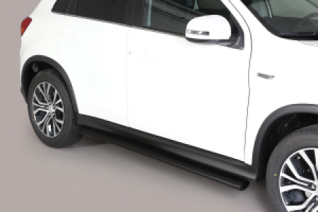 Side Bars | Mitsubishi | ASX 10-12 5d suv. / ASX 12-16 5d suv. | zwart Side Protections RVS