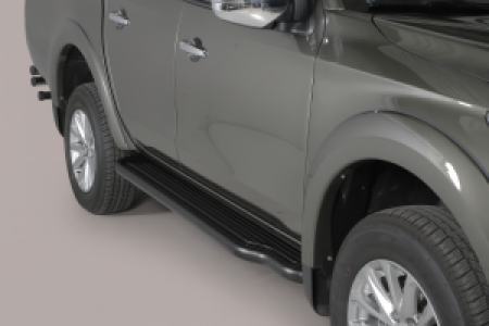 Side Bars | geschikt voor Mitsubishi | L200 15- 4d pic. | D.C. | zwart Pedana RVS
