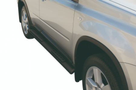 Side Bars | geschikt voor Nissan | X-Trail 07-10 5d suv. | zwart Design Side Protection RVS