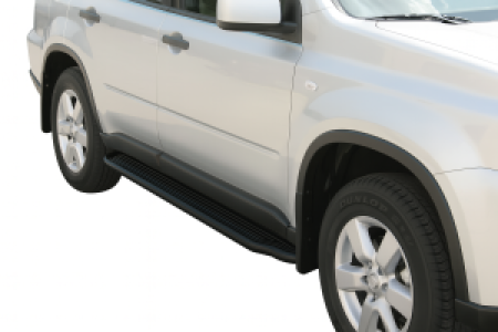 Side Bars | geschikt voor Nissan | X-Trail 07-10 5d suv. | zwart Pedana RVS