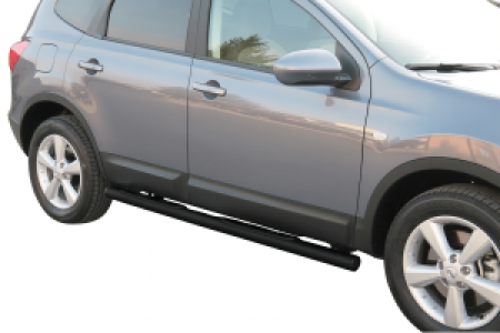 Side Bars | geschikt voor Nissan | Qashqai 08-10 5d suv. / Qashqai 10-14 5d suv. | zwart Grand Pedana RVS