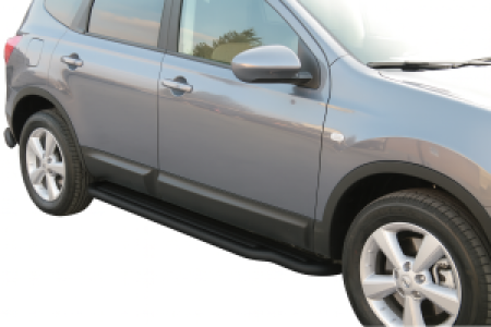 Side Bars | geschikt voor Nissan | Qashqai 08-10 5d suv. / Qashqai 10-14 5d suv. | zwart Pedana RVS