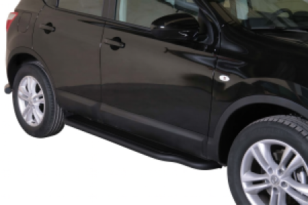 Side Bars | geschikt voor Nissan | Qashqai 10-14 5d suv. | zwart Pedana RVS