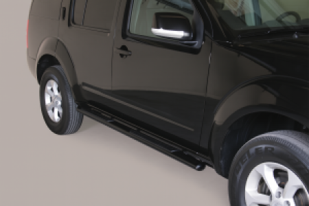Side Bars | geschikt voor Nissan | Pathfinder 10-14 5d suv. | zwart Design Side Protection RVS