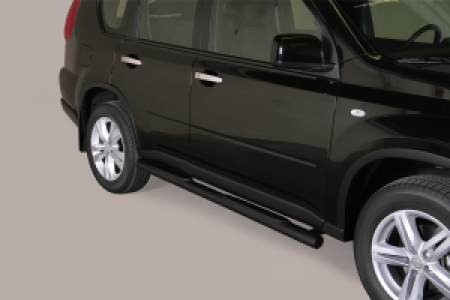 Side Bars | geschikt voor Nissan | X-Trail 10-14 5d suv. | zwart Grand Pedana RVS