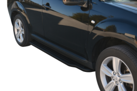 Side Bars | geschikt voor Peugeot | 4007 07-11 5d suv. | zwart Pedana RVS
