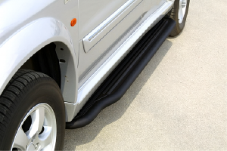Side Bars | geschikt voor Toyota | Land Cruiser 100 02-07 5d suv. / Land Cruiser 100 98-02 5d suv. | zwart Pedana RVS