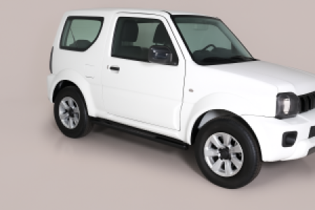 Side Bars | geschikt voor Mitsubishi | Pajero LWB 06-19 5d suv. | zwart Design Side Protection RVS