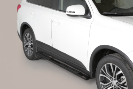 Side Bars | geschikt voor Mitsubishi | Outlander 12-15 5d suv. / Outlander 15- 5d suv. | zwart Design Side Protection RVS
