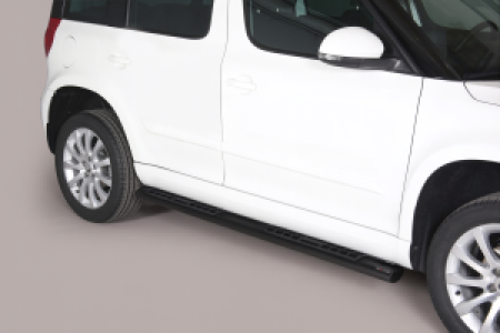 Side Bars | geschikt voor Skoda | Yeti 09-14 5d suv. / Yeti 14- 5d suv. / Yeti Outdoor 14- 5d suv. | zwart Design Side Protection RVS