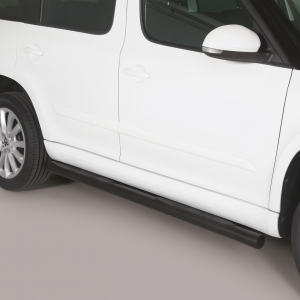 Side Bars | geschikt voor Skoda | Yeti 09-14 5d suv. / Yeti 14- 5d suv. / Yeti Outdoor 14- 5d suv. | zwart Grand Pedana RVS
