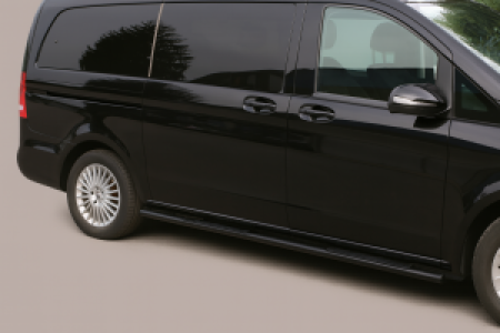 Side Bars | geschikt voor Mercedes-Benz | V-klasse 14- 5d bus. / Viano Combi 10-14 5d bus. / Viano Combi 15- 5d bus. | zwart Design Side Protection RVS