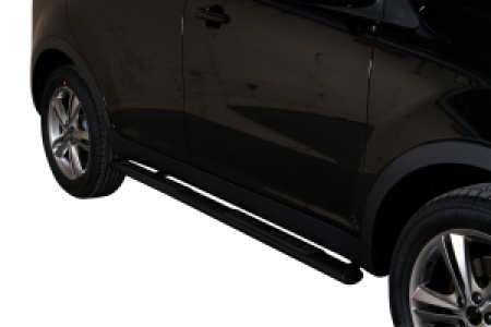 Side Bars | geschikt voor Peugeot | Expert 16- 4d bes. / Traveller 16- 4d bes. | MWB | zwart Design Side Protection RVS