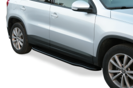 Side Bars | geschikt voor Volkswagen | Tiguan 16- 5d suv. | zwart Grand Pedana RVS