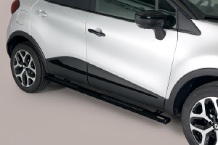 Side Bars | Renault | Captur 13-17 5d suv. / Captur 17- 5d suv. | zwart Design Side Protection RVS
