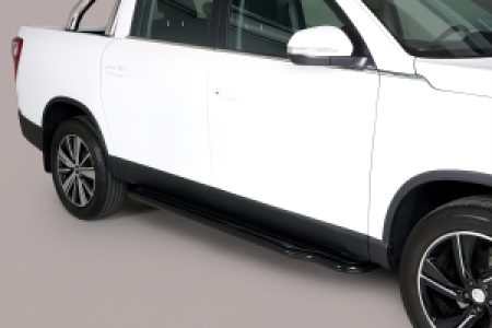 Side Bars | geschikt voor Ssangyong | Musso 18- 4d pic. | RVS zwart Pedana