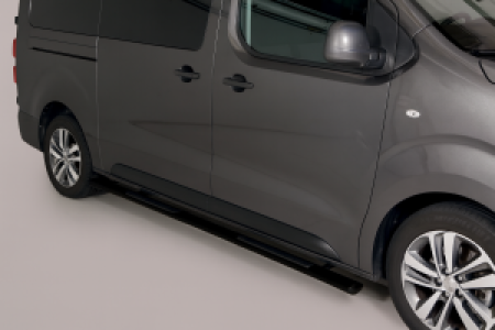 Side Bars | geschikt voor Peugeot | Expert 16- 4d bes. / Traveller 16- 4d bes. | LWB | zwart Design Side Protection RVS
