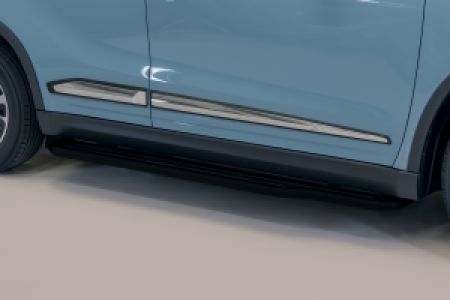 Side Bars | geschikt voor Volkswagen | Amarok Dubbele Cabine 16- 4d pic. | Lange uitvoering | RVS Design Side Protection zwart