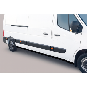 Side Bars | Opel | Movano 19-21 4d bus | L3 | RVS Side Protection zwart
