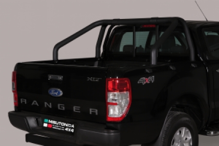 Roll Bar | Ford | Ranger Double Cab 12- 4d pic. / Ranger Super Cab 12-19 4d pic. | 2-pijps | zwart RVS