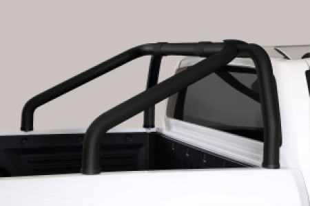 Roll Bar | geschikt voor Mitsubishi | L200 12-15 4d pic. | D.C. | 2-pijps | zwart RVS