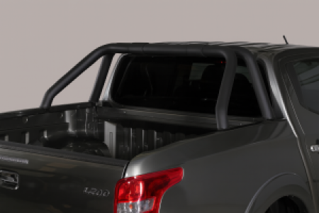 Roll Bar | geschikt voor Mitsubishi | L200 15- 4d pic. | D.C. | 2-pijps | zwart RVS
