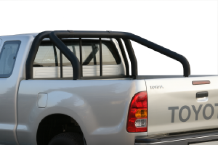 Roll Bar | geschikt voor Toyota | Hilux 06-12 2d pic. / Hilux 12-16 2d pic. / Hilux D.C. 06-12 4d pic. / Hilux D.C. 12-16 4d pic.| 2-pijps | zwart RVS