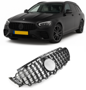 Grill | geschikt voor Mercedes-Benz E-Klasse W213 / C238 2016-2020 | E63 PANAMERICANA AMG-Look | stuk abs | zwart