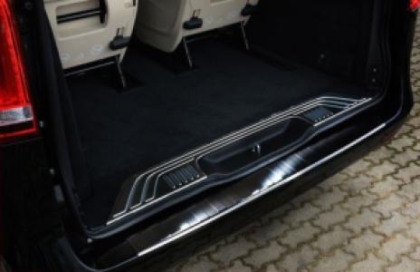 Achterbumperbeschermer | Mercedes V-Klasse 2014- | korte versie | RVS zwart