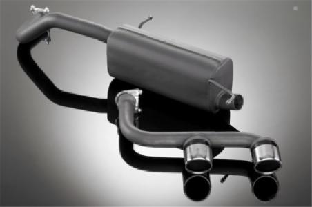 Einddemper met Eindstukken in R32 Look |  Audi A1 VW Polo 5 Typ 6R | CSR-ESD105