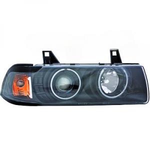 Koplampen | BMW | 3-serie 91-98 4d sed. E36 / 3-serie touring 95-99 5d sta. E36 | CCFL Angel Eyes | zwart