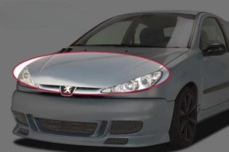 Motorkapverlenger geschikt voor Peugeot 206 Hatchback / Cabriolet / statio