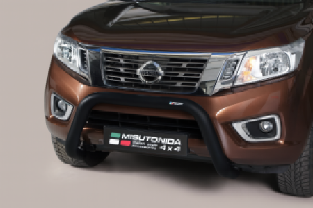 Pushbar | geschikt voor Nissan | Navara 16- 2d pic. / Navara 16- 4d pic. | zwart Super Bar RVS CE-keur